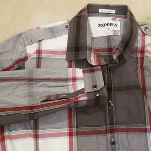 Men long sleeve botton down shirt